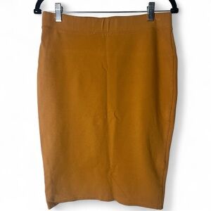 Iris –‎ Women’s Pencil Skirt Bodycon Mustard Brown – Sz. XL